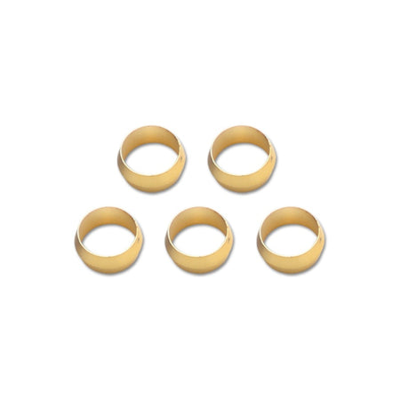 Vibrant Performance 3/8 in Compression Ferrule - Brass (Set of 5)