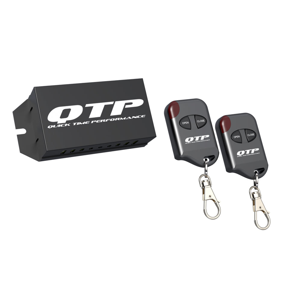 Quick Time Wireless Exhaust Cut-Out Remote Kit - Receiver/Two Key Fobs - Variable Opening - Quicktime Performance Electric Exhaust Cut-Out - Black