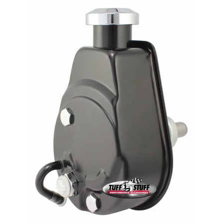 Tuff Stuff Saginaw Power Steering Pump - 3 gpm - 1200 psi - Steel - Black Chrome - Small Block Chevy