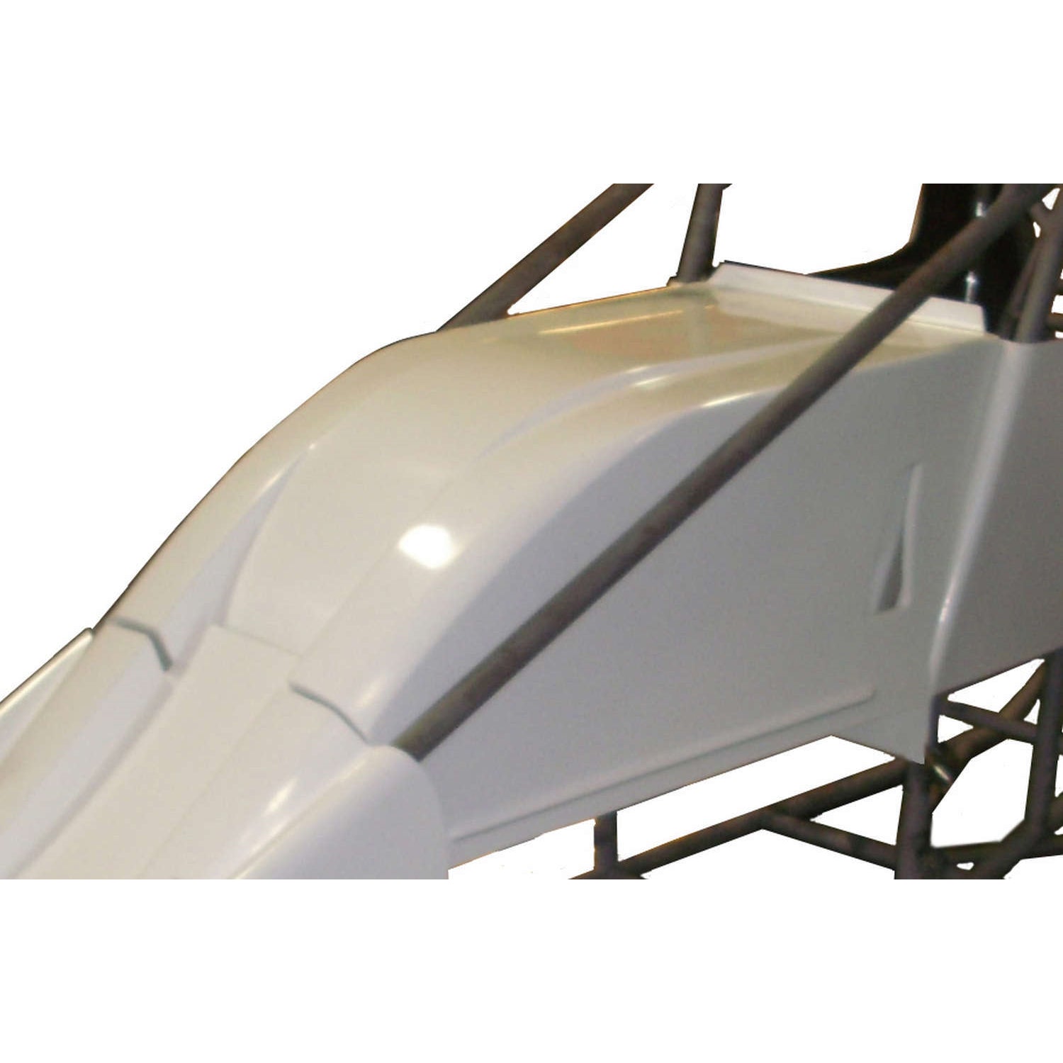 Triple X Sprint Car White Dual Duct Inside The Rail Hood