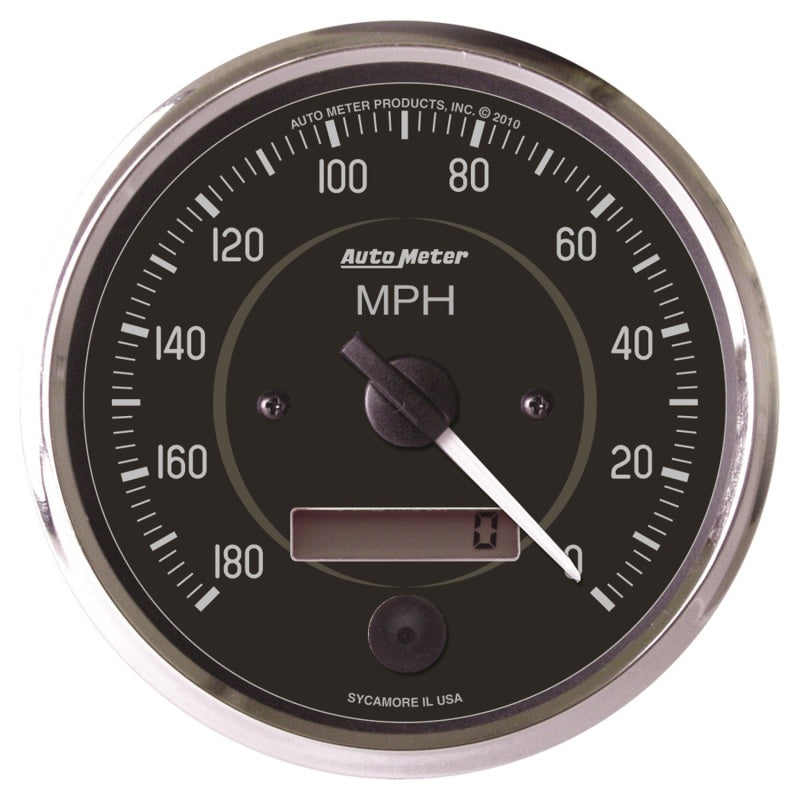 Autometer Cobra Speedometer - 180 MPH - 4 in Diameter - Programmable - Black Face