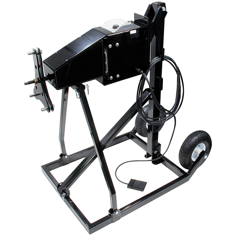 Allstar Performance Electric Tire Prep Stand 110V High Torque Cart/Foot Pedal/Motor/Wheels - 5 x 5/Wide 5 Wheels