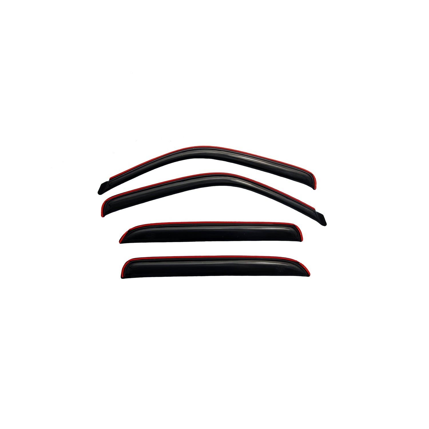 Auto Ventshade Front / Rear In-Channel Ventvisor - Stick-On - Dark Smoke - Crew Cab - GM Fullsize SUV / Truck 2000-07