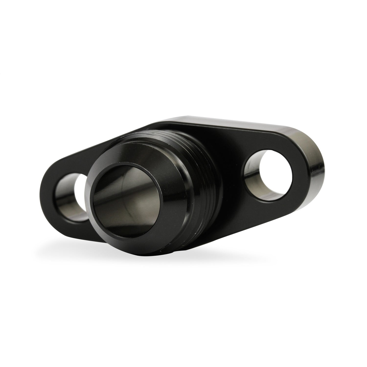 Earl's Turbo Fitting - Adapter - Straight - Oil Pan Drain Flange to 10 AN Male - Aluminum - Black - T25/T28/T30/2024 Turbos