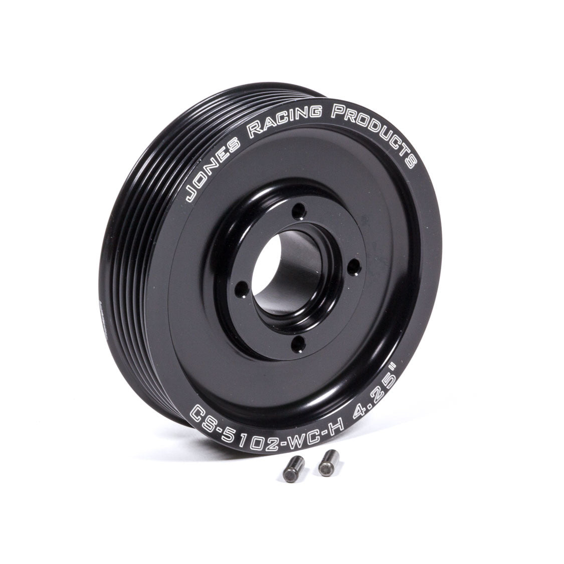 Jones Racing Products Serpentine Crankshaft Pulley 6-Rib 4.25" Diameter 1" Mandrel - Duel Dowel