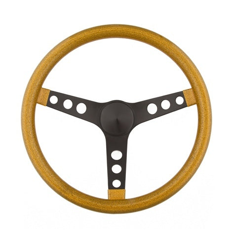 Grant Steering Wheels Metal Flake Steering Wheel 15" Diameter 3-Spoke - Gold Metal Flake Grip