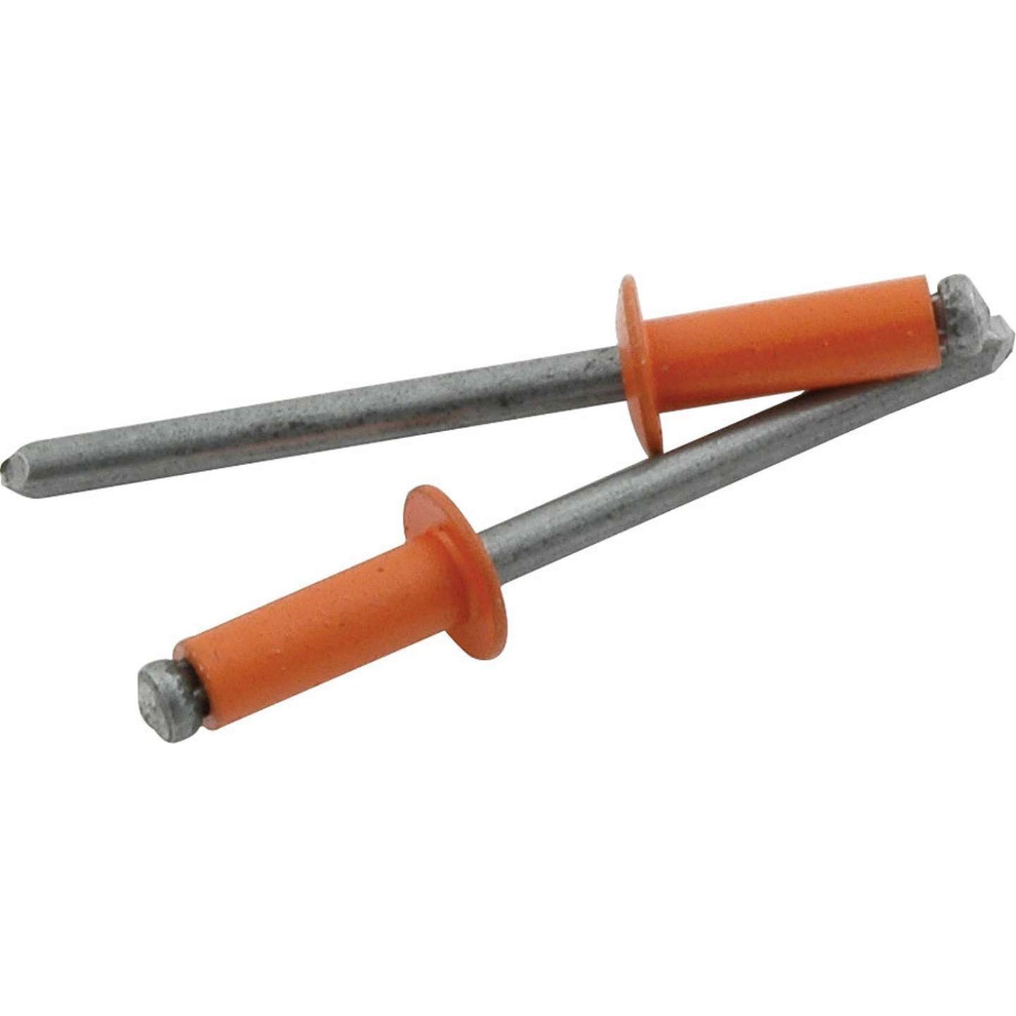 Allstar Performance 3/16" Small Aluminum Head Rivets - Orange - (250 Pack) - Steel Mandrel
