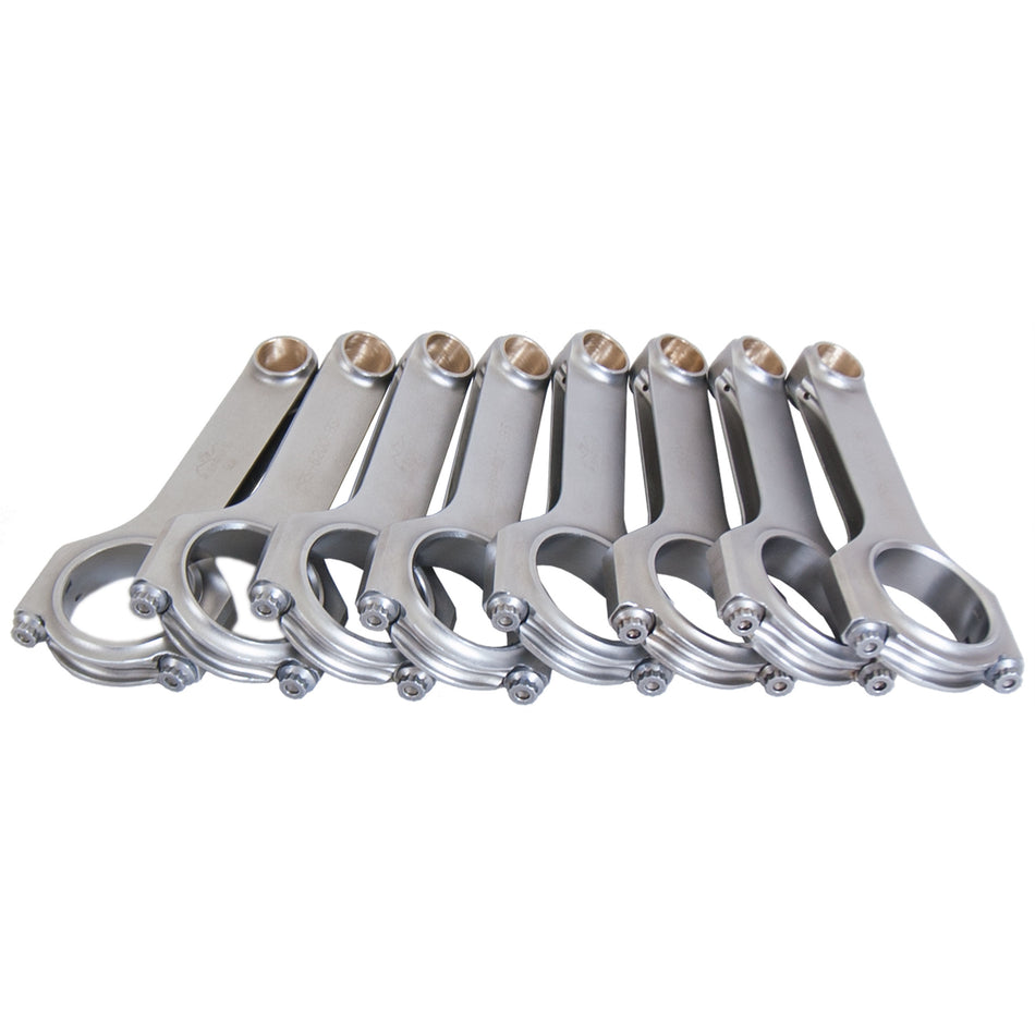 Eagle "3-D" H-Beam Forged 4340 Steel Connecting Rods - SB Chevy +.500" - 2.100" Crank Pin, .927" Piston Pin, .940" B.E. Width, 6.200" Length, 662 Grams - (Set of 8)