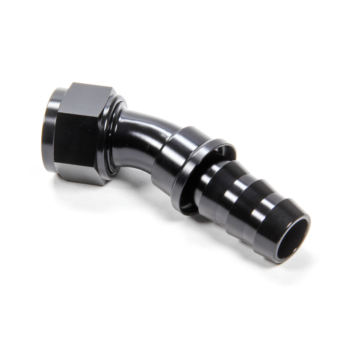 Triple X Race Co. Hose End Fitting 30 Degree 16 AN Hose to 16 AN Female Aluminum - Black Anodize