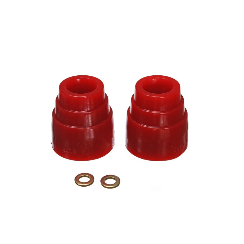 Energy Suspension Hyper-Flex Bump Stop - 2.500" Tall - 2-7/16 Diameter - Polyurethane - Red (Pair)