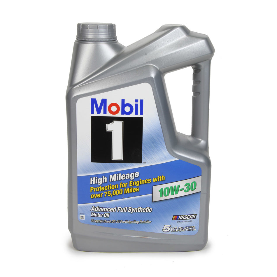 Mobil 1 10w30 High Mileage Oil 5 Quart Bottle