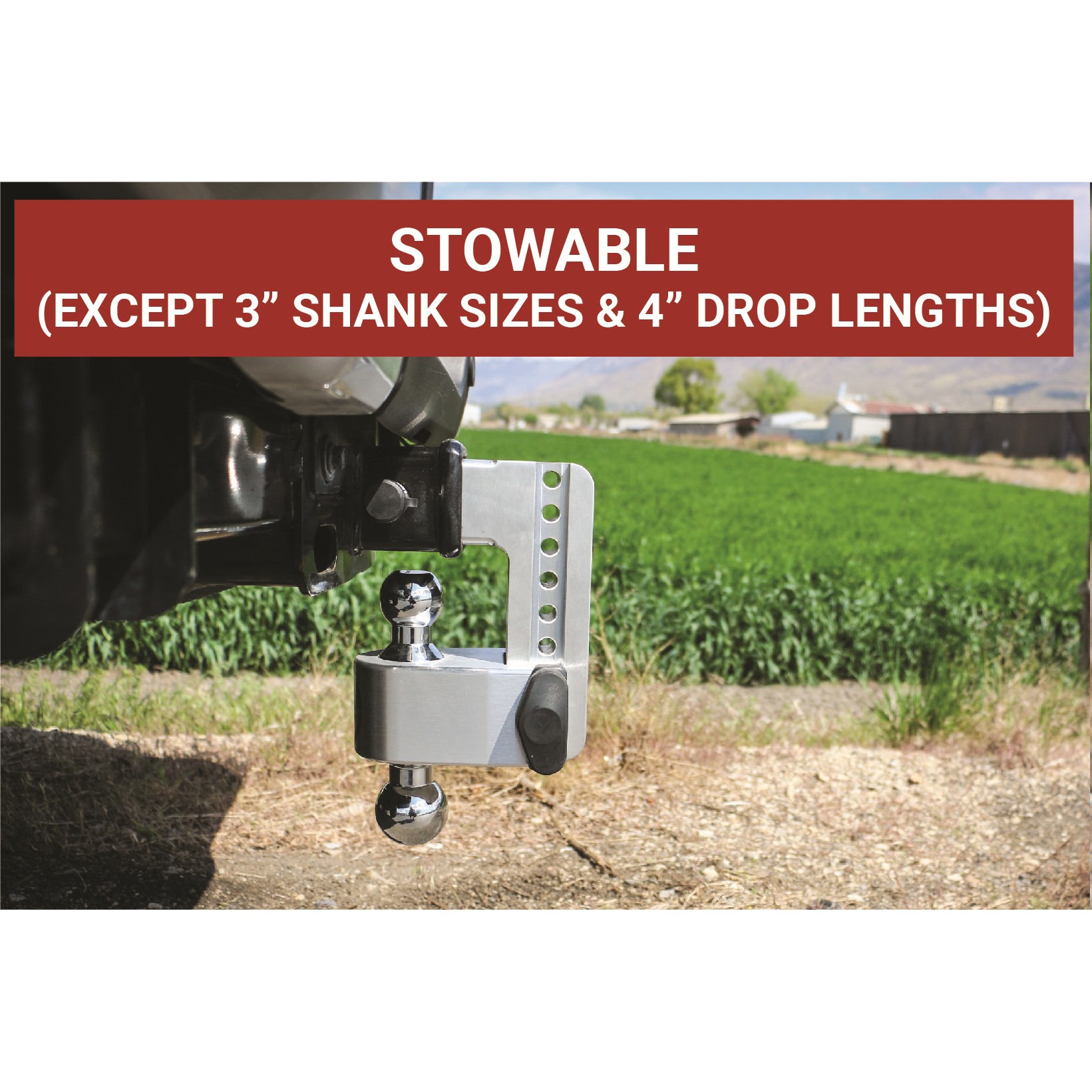 Weigh Safe Ball Mount Hitch - 2/2-5/16" Hitch - 8" Drop - 8000/12500 lb Capacity - Aluminum/Steel/Chrome