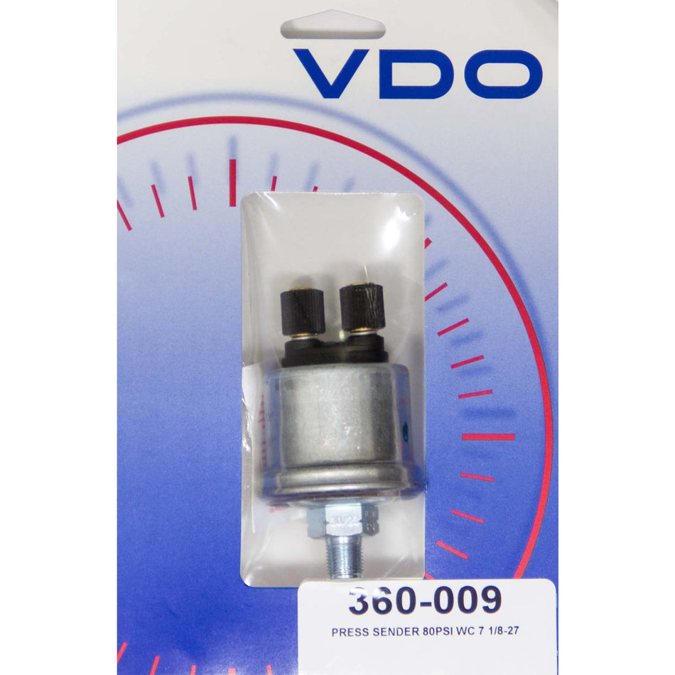 VDO Pressure Sender Electric 1/8" NPT Male 80 psi - 7 PSI Warning