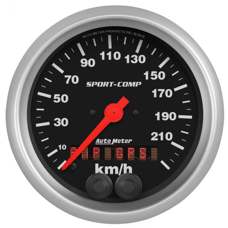 Auto Meter Speedometer 3-3/8" 225KM/H Sport-Comp