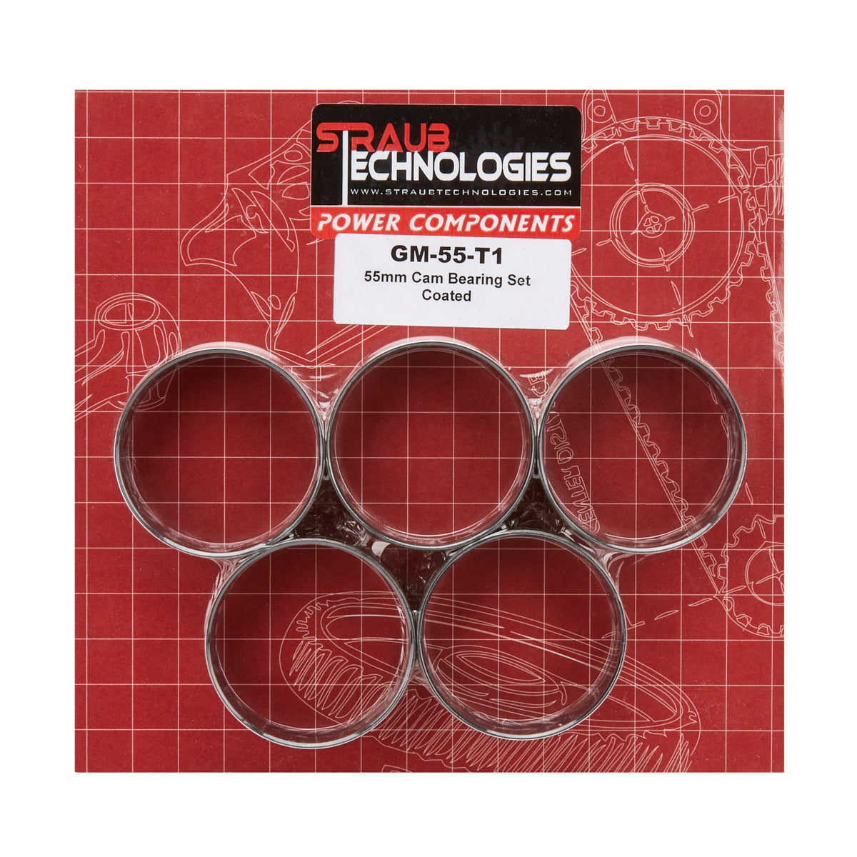 Straub Technologies Camshaft Bearing - 55 mm OD - Standard Journal - GM LS-Series