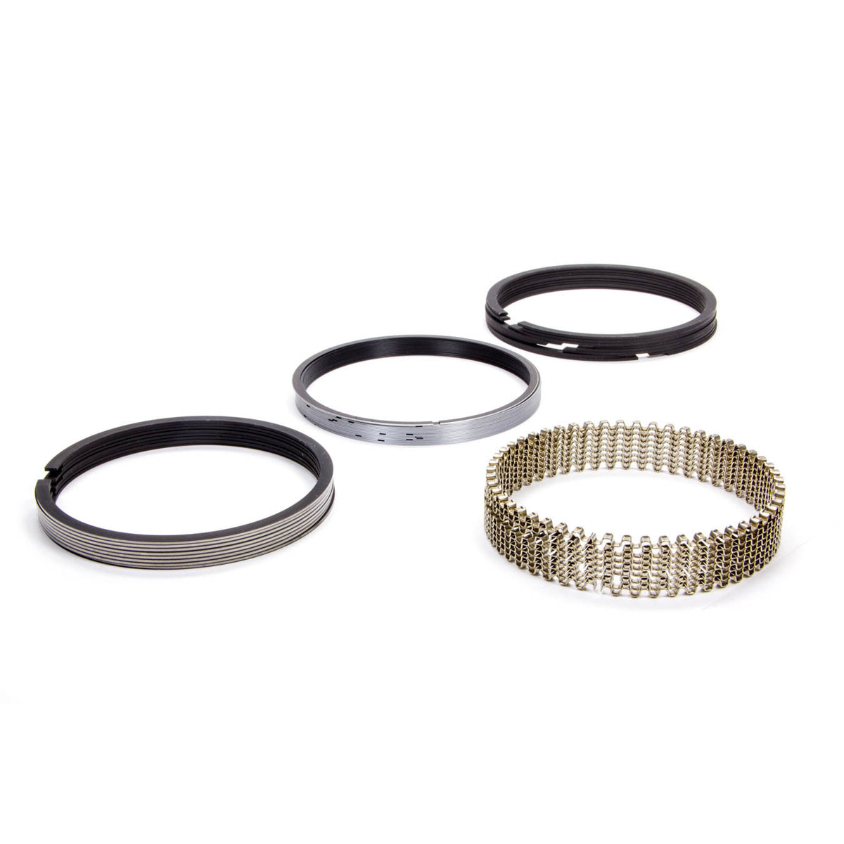 Hastings 4.500" Bore Piston Rings 1/16 x 1/16 x 3/16" Thick Standard Tension Moly - 8 Cylinder