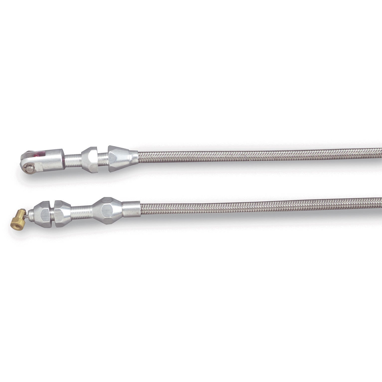 Lokar Hi-Tech Throttle Cable - 3 Ft. . Long - Hardware Included - Braided Stainless Housing - Vortec - Small Block Chevy