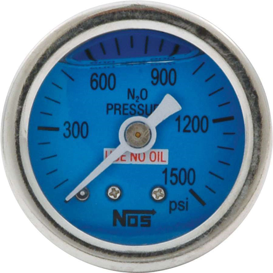Allstar Performance Shockproof Glycerine Filled 0-1500 PSI NOS Pressure Gauge - 1-1/2"