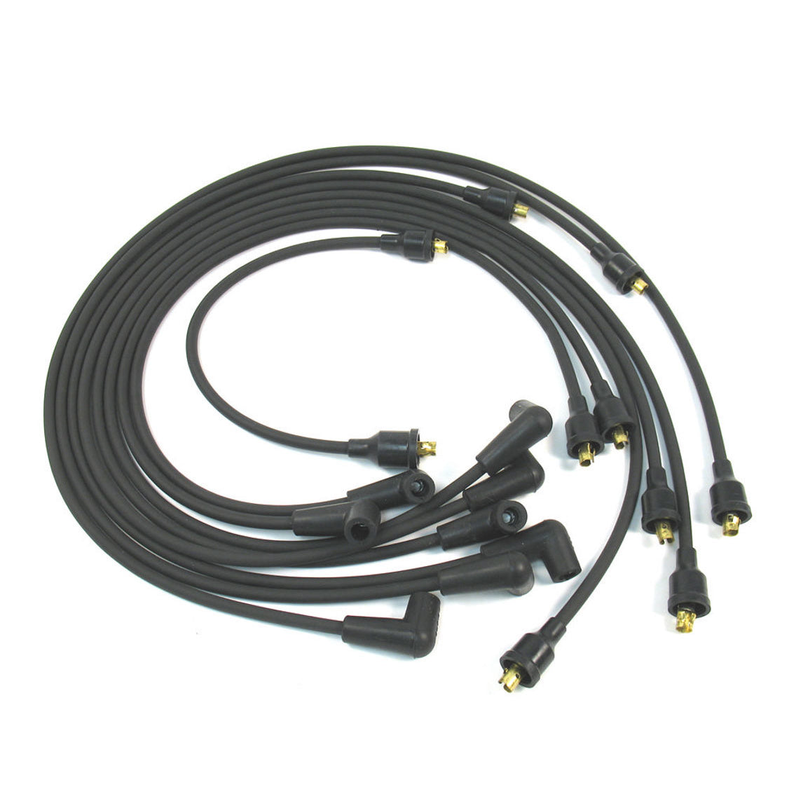 PerTronix Stock-Look Spiral Core 7mm Spark Plug Wire Set - Black - 90 Degree Plug Boots - Socket Style - GM V8 708103