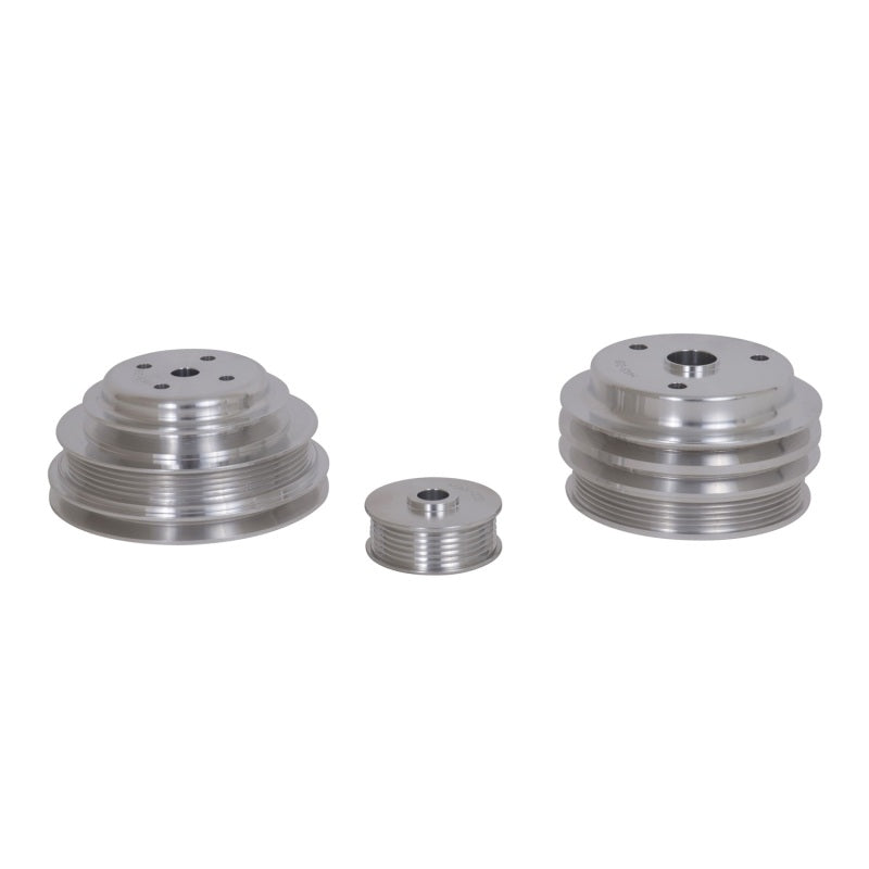 BBK Performance Under Drive Pulley Kit - 5 Rib Serpentine - Aluminum - Small Block Chevy 1985-87