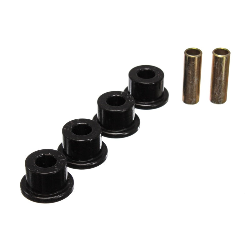 Energy Suspension Hyper-Flex Flanged Bushing - 1.51 in OD - 2.375 in Long x 0.562 in ID Sleeve - Black / Cadmium