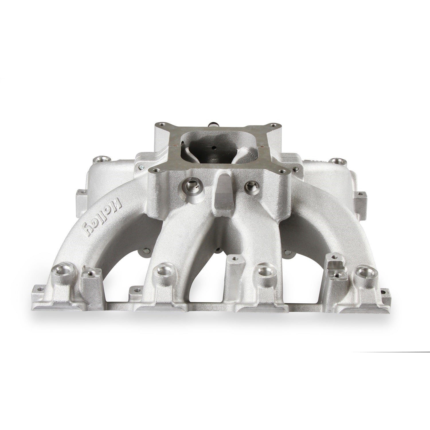 Holley Single-Plane EFI Split Design Race Intake Manifold - Square Bore - Single Plane - Aluminum - Natural - GM LS-Series