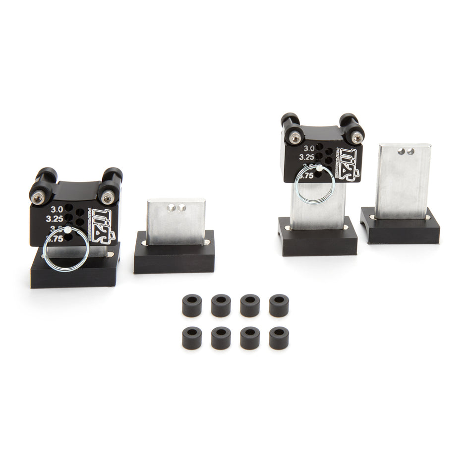 Ti22 Mini/Micro Sprint Rear Setup Blocks - 1-1/4 to 3-3/4 in Adjustable - Magnetic Base (Pair)