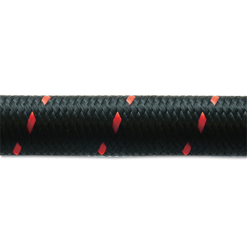 Vibrant Performance 5 Ft. Roll -4 Black Red Nylon Braided Flex Hose