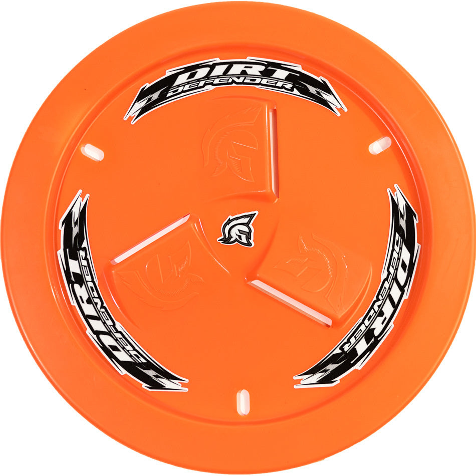 Dirt Defender Racing Products Quick Release Fastener Mud Cover Vented Cover Only Plastic - Orange