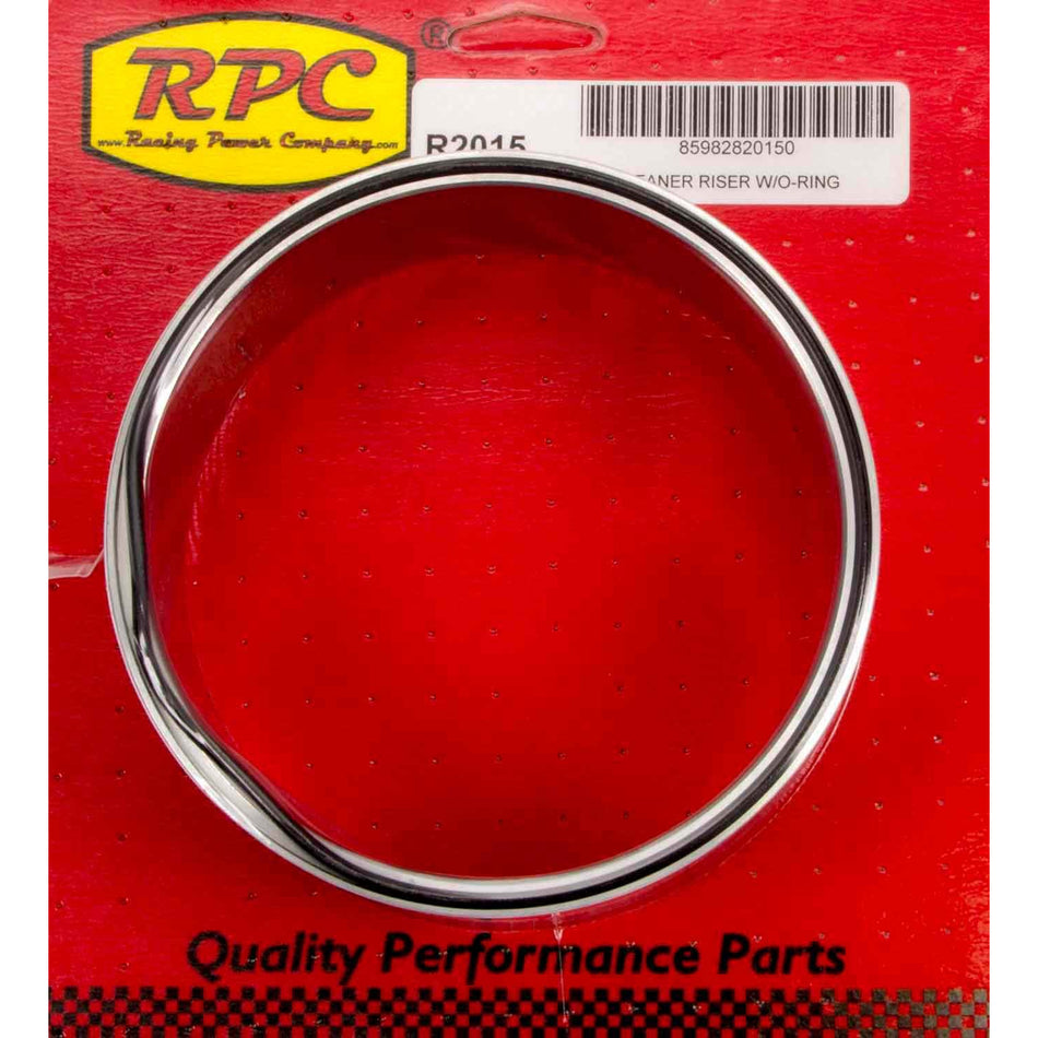 Racing Power 2-1/2" Thick Air Cleaner Spacer 5-1/8" Carb Flange Aluminum Natural - Each