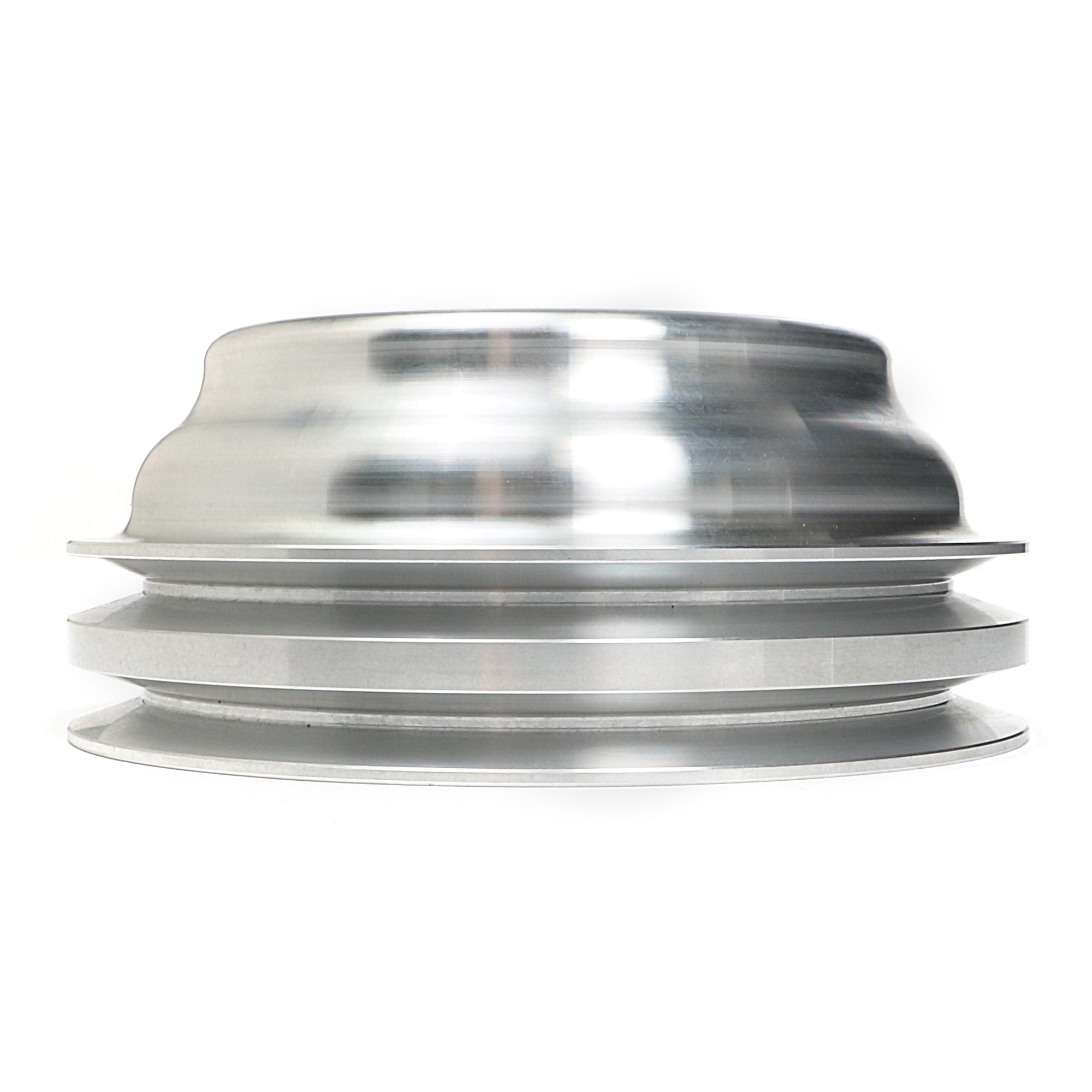Trans-Dapt V-Belt 2 Groove Crankshaft Pulley - 6.563 in Diameter - Machined Aluminum - Long Water Pump - Small Block Chevy