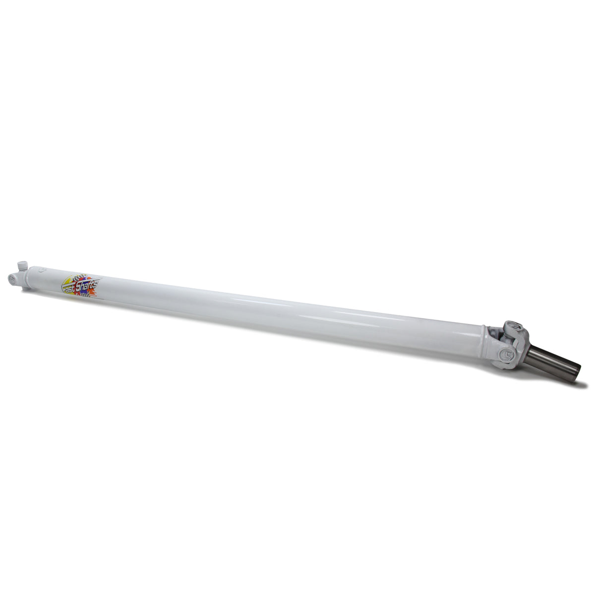 FastShafts 52-1/2" Long Driveshaft 2-1/2" OD 1310 U-Joints Steel - White Paint