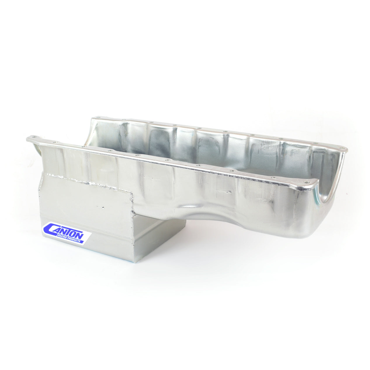 Canton Drag Race Rear Sump Oil Pan - 7 Quart - 9 in Deep - Cadmium - 1 Piece Seal - Big Block Chevy