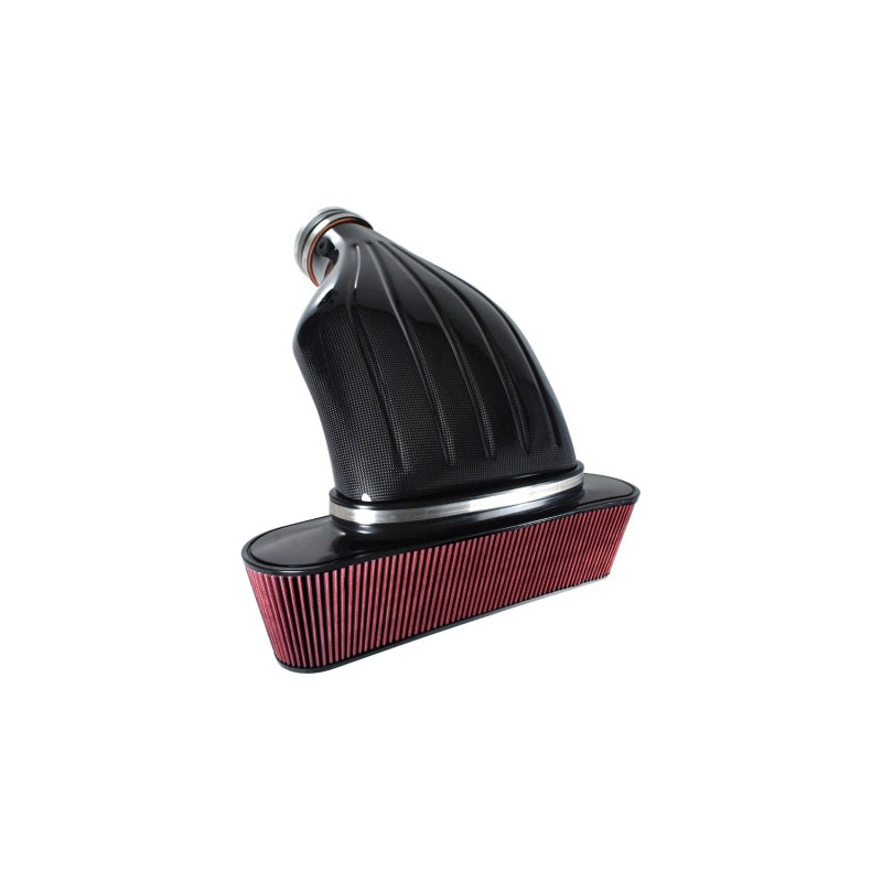 Corsa Carbon Fiber Cold Air Intake - Maintenance Free Filter - Black/Red Filter