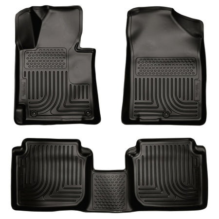 Husky Liners Front/2nd Seat Floor Liner Weatherbeater Plastic Black - Hyundai Elentra 2011-13