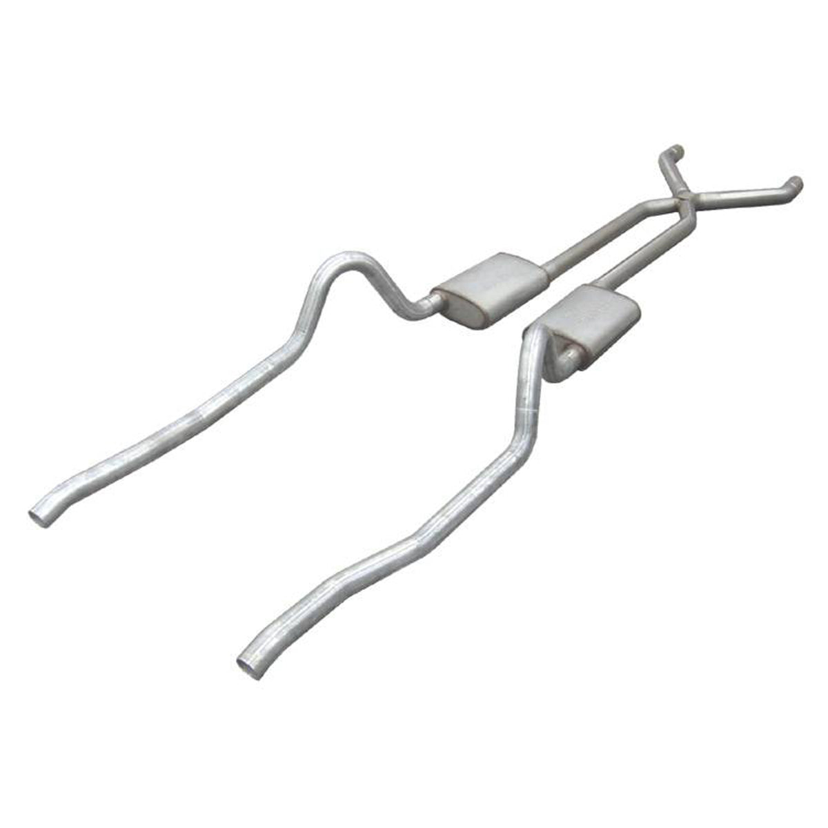 Pypes Turbo Pro Header-Back Exhaust System - Dual Rear Exit - 2-1/2 in Diameter - Mopar A-Body 1967-74