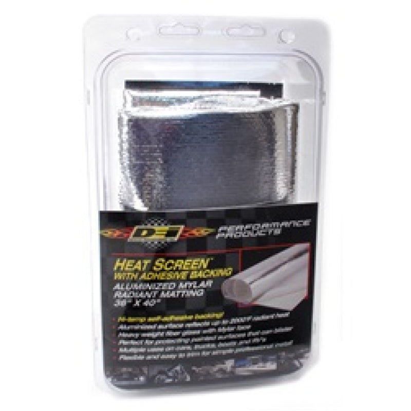 DEI Heat Screen Heat Barrier 36 x 40" Sheet Self Adhesive Backing Aluminized Mylar - Silver