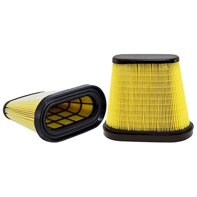 Wix Air Filter Element - 9.625 in Base L x 5 in Base W - 6.75 in Top L x 2.438 in Top W - 8.438 in Tall - White - Chevy Corvette 2014-19