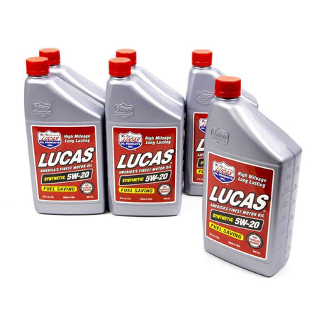 Lucas Oil Products 5W20 Motor Oil Synthetic 1 qt - Set of 6