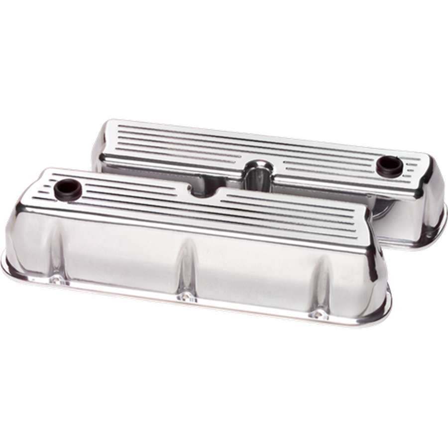 Billet Specialties SB Ford Tall Valve Covers - Ball-Milled - SB Ford - (Set of 2)