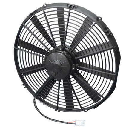 SPAL High Performance Electric Cooling Fan - 16" Fan - Pusher - 2089 CFM - 12V - Straight Blade - 16.22 x 15.63" - 3.45" Thick - Plastic