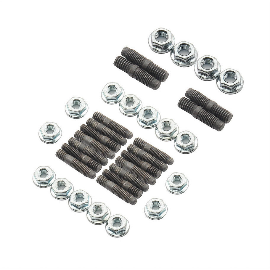 Mr. Gasket Oil Pan Stud - Hex Nuts - Black Oxide - GM V6 / Oldsmobile V8 / Small Block Chevy