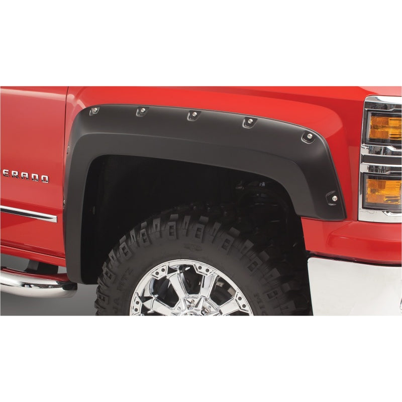 Bushwacker Pocket Style Front / Rear Fender Flare - 2 in Wide - Black - GM Fullsize Truck 2007-14