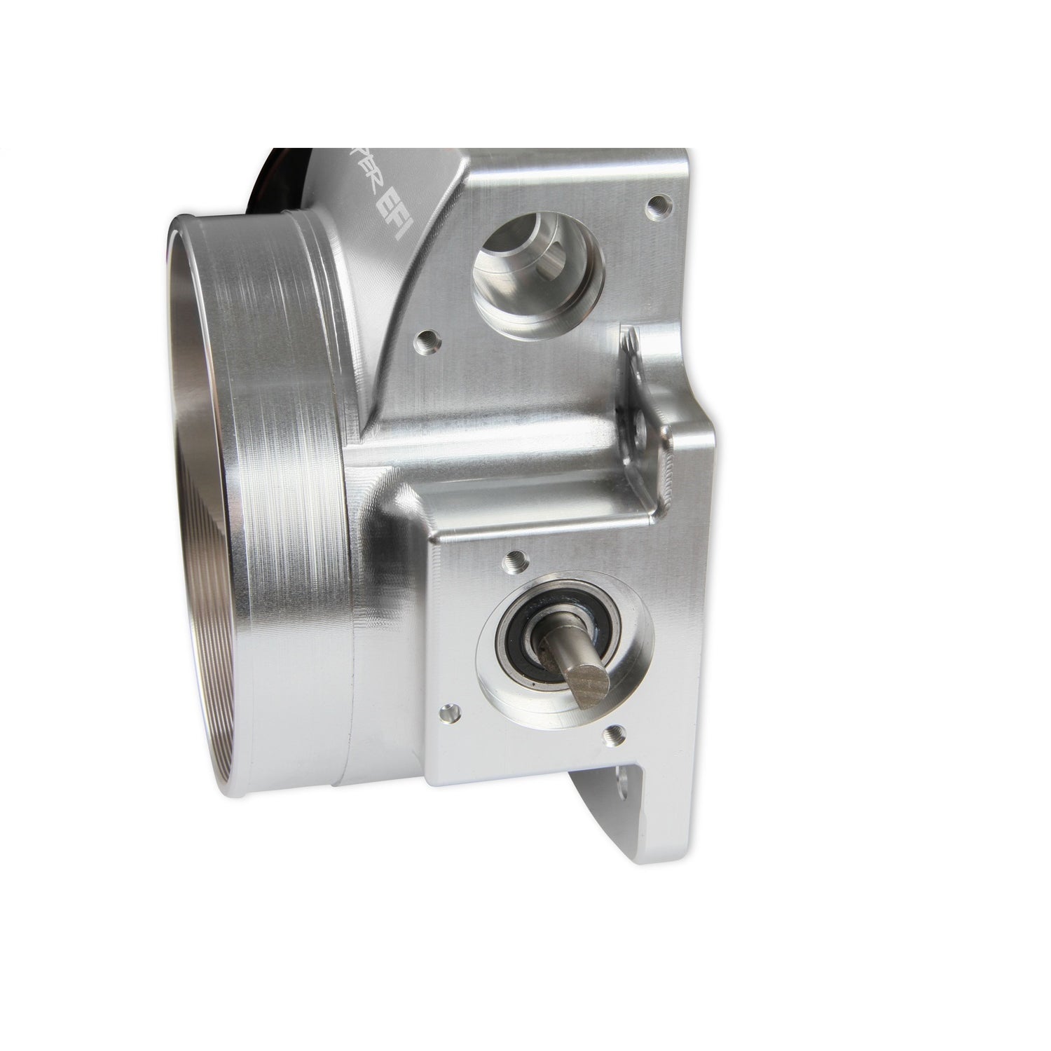 Sniper EFI Throttle Body - 102 mm Single Blade - Sniper EFI Logo - Billet Aluminum - Silver - Small Block Chevy