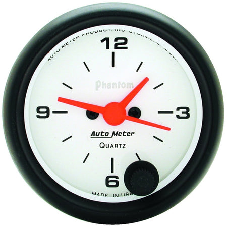 Auto Meter Phantom Clock - 2-1/16 in.