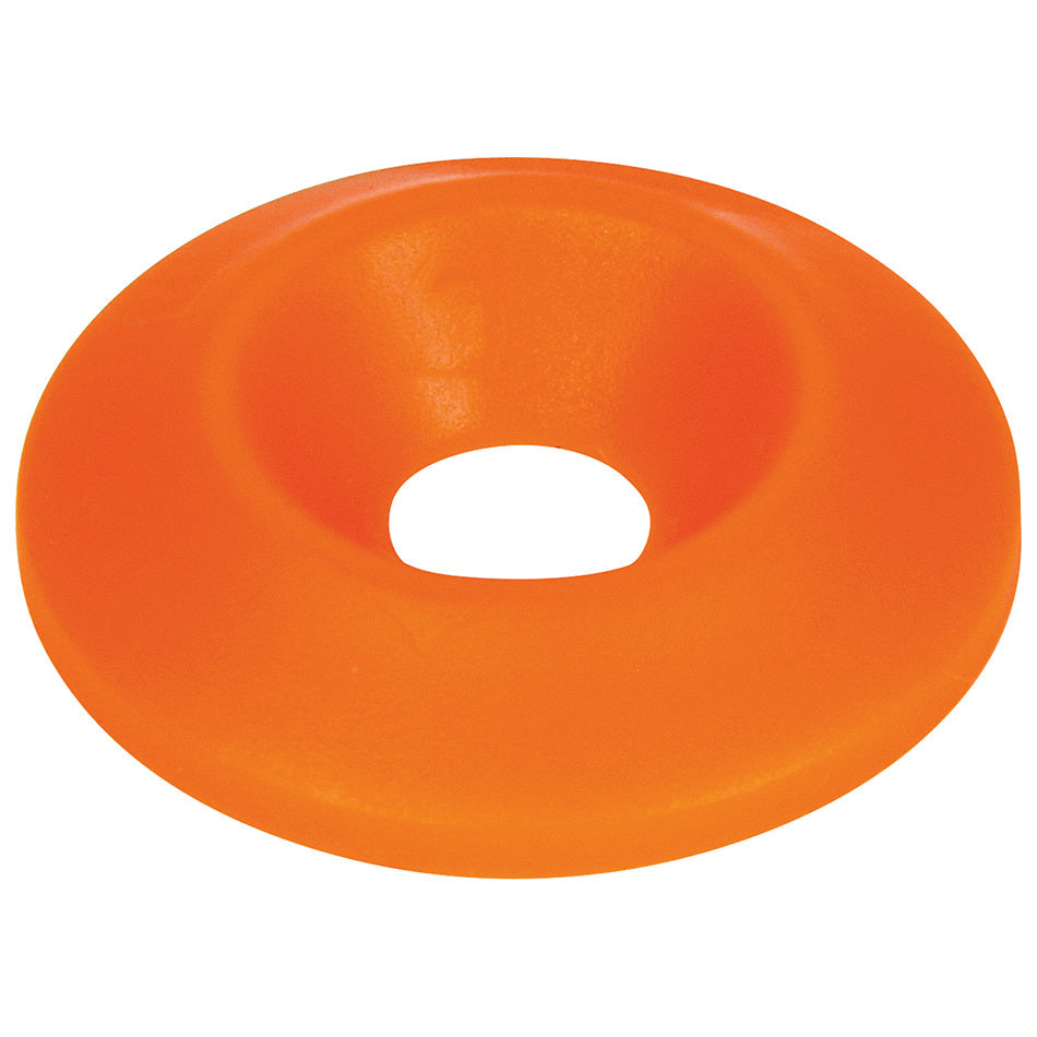 Allstar Performance Countersunk Washer - 1/4" ID - 1" OD - Plastic - Neon Orange (Set of 50)