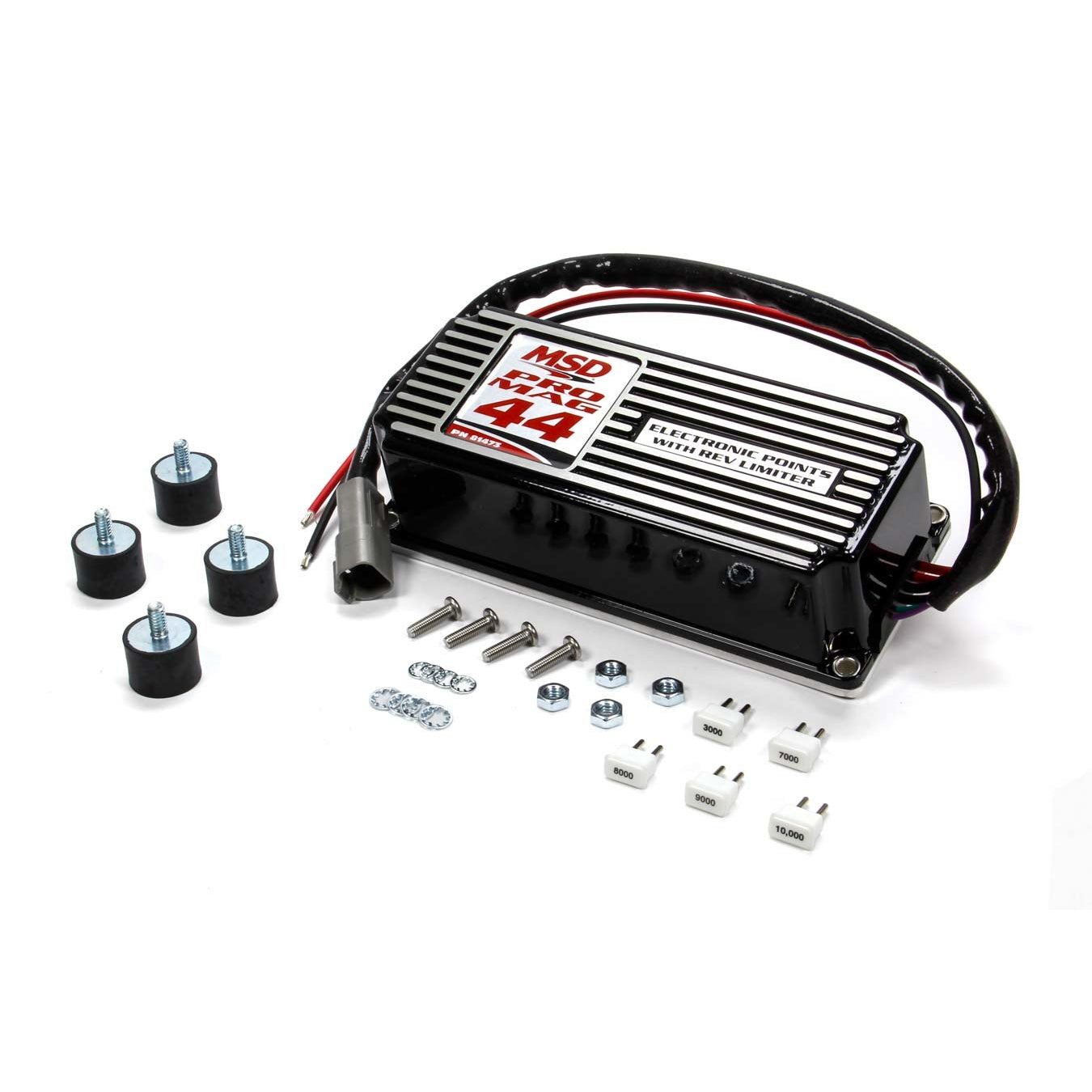 MSD Pro Mag 44 Amp Electronic Points Box with Rev Limiter - Black