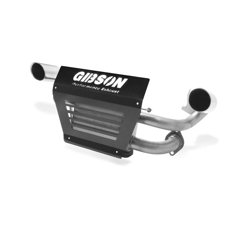 Gibson Dual Exhaust System - Polished Stainless - Polaris UTV 2015