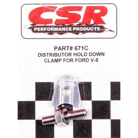 CSR Performance Ford V8 Distributor Hold Down Clamp - Clear