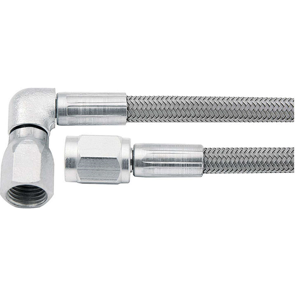 Allstar Performance 42" #3 Braided Stainless Steel Line w/ -3 Straight End / -3 90 End (5 Pack)